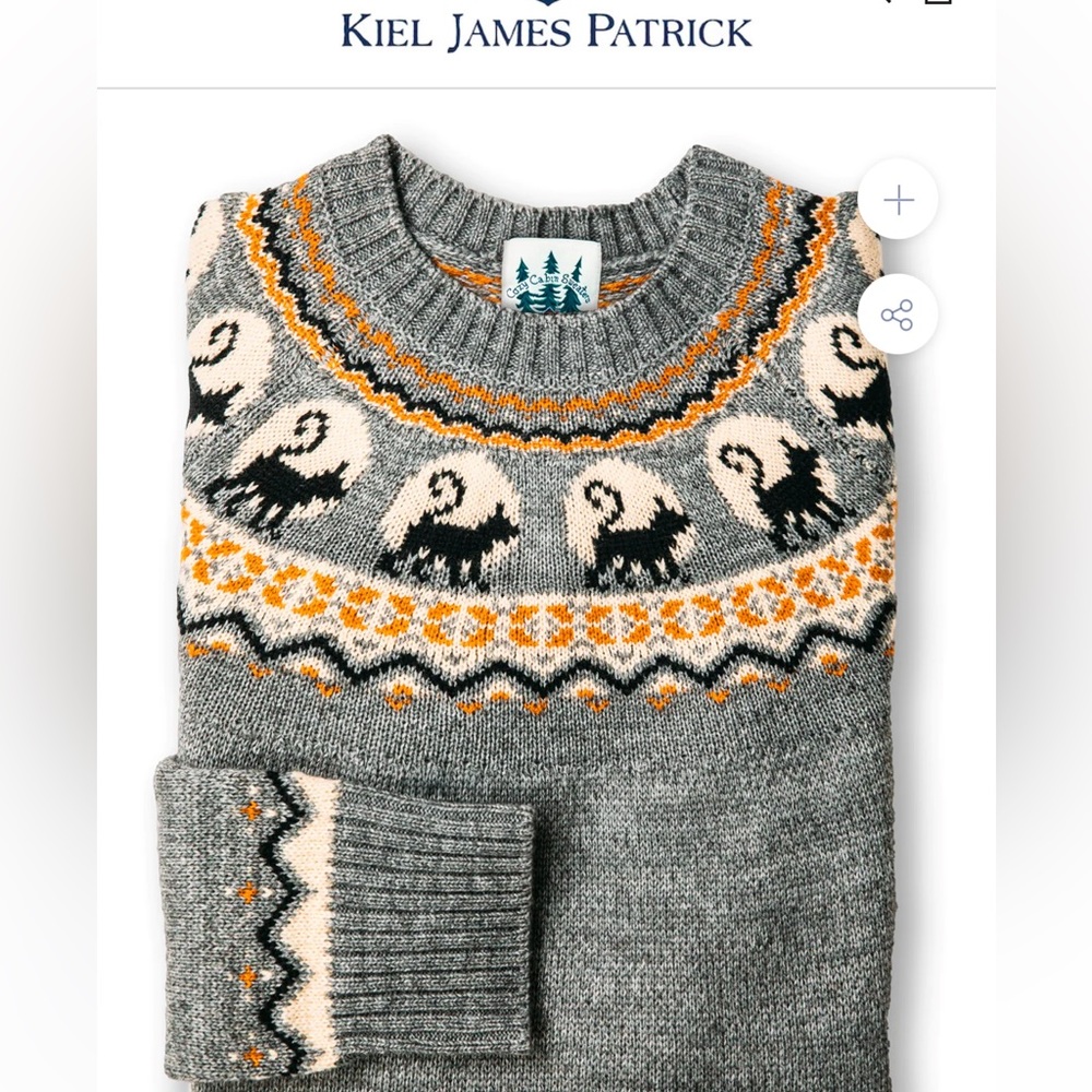 Kiel James Patrick Black Cat Sweater